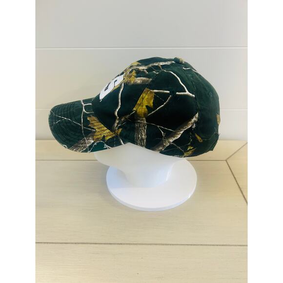 Michigan State University Camo Distressed Baseball Hat Adjustable Back Spartans - Picture 3 of 7